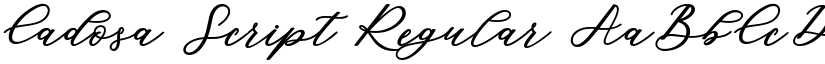 Cadosa Script Regular font