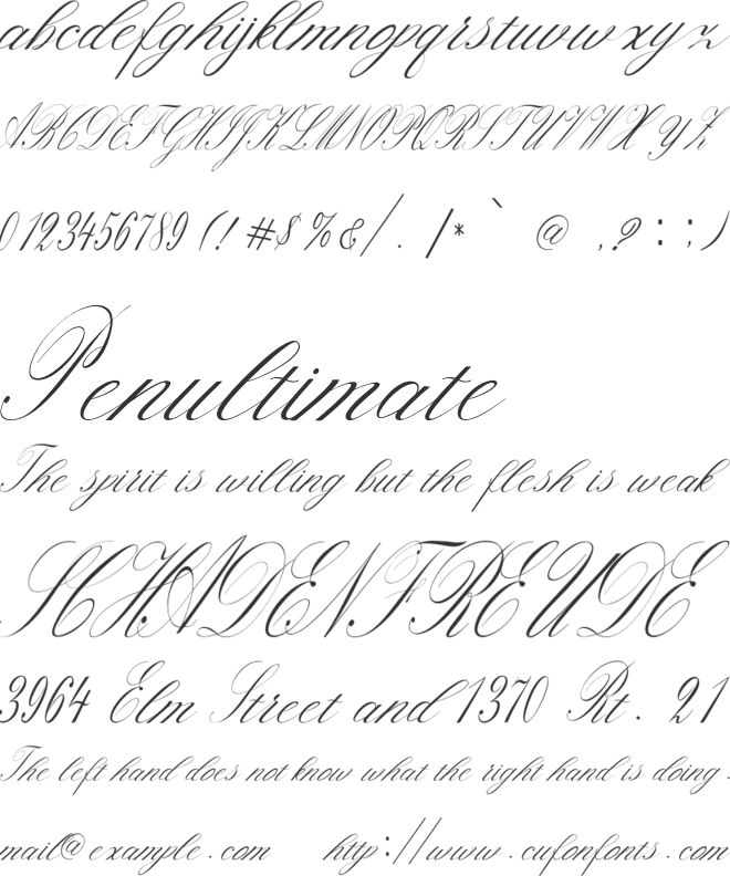 Bridget font preview