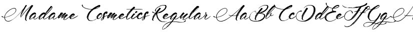 Madame Cosmetics Regular font