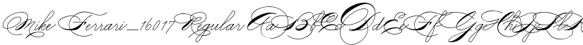 Mike Ferrari_16017 Regular font