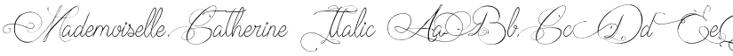 Mademoiselle Catherine Italic font