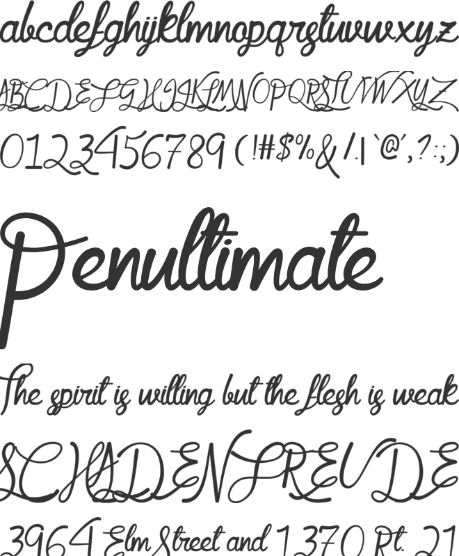 Mf Queen Leela font preview