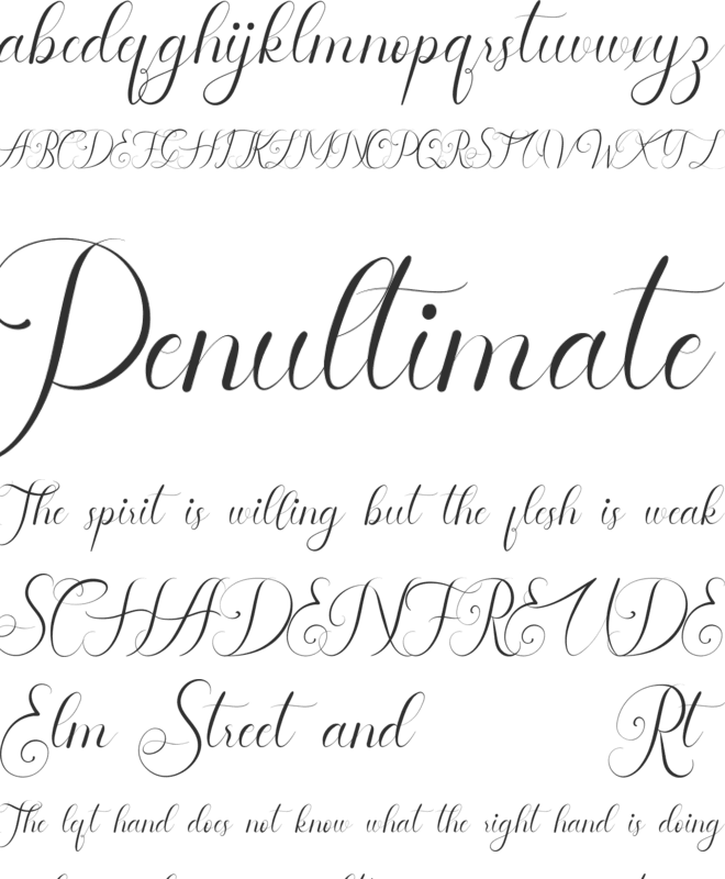 Gloria Beauty Demo font preview