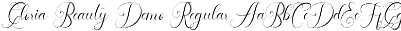 Gloria Beauty Demo Regular font