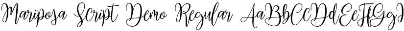 Mariposa Script Demo Regular font