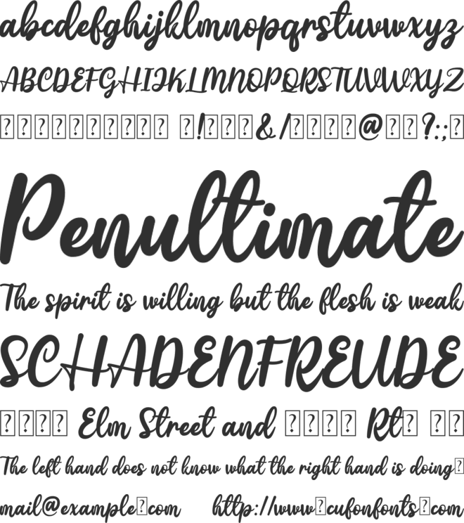 Gattely DEMO font preview