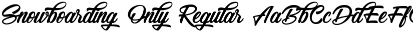 Snowboarding Only Regular font