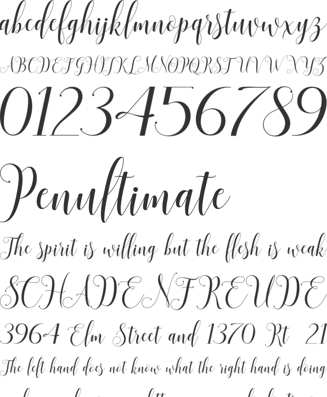 Sadhira Demo font preview