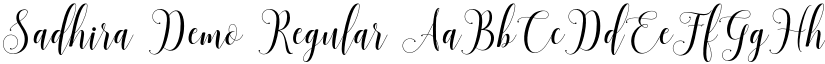 Sadhira Demo Regular font