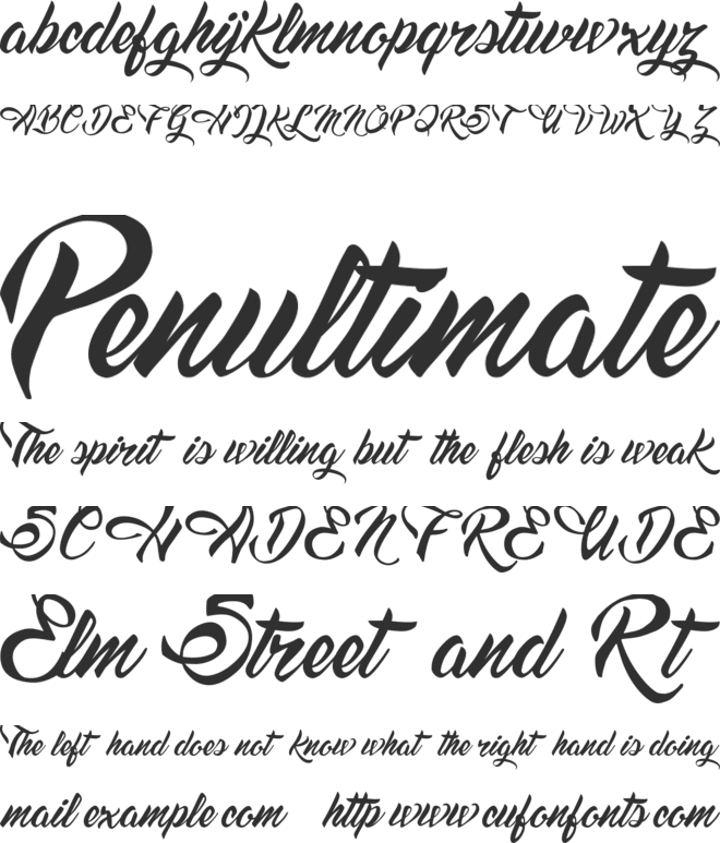 Dream American Diner demo font preview