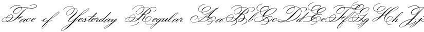 Face of Yesterday Regular font