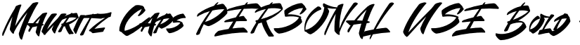 Mauritz Caps PERSONAL USE Bold font