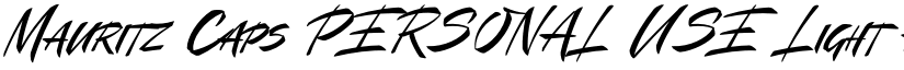Mauritz Caps PERSONAL USE Light font