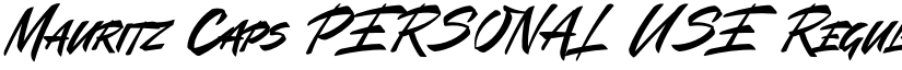 Mauritz Caps PERSONAL USE Regular font
