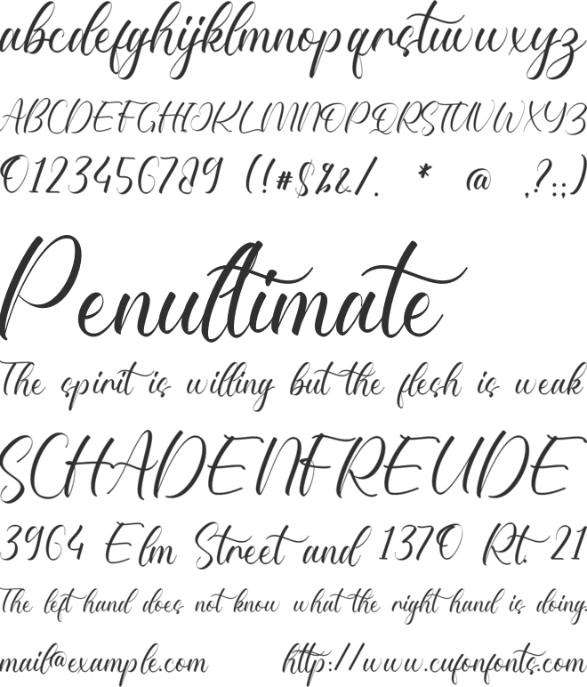 Roslyn Aaliyah font preview