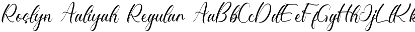 Roslyn Aaliyah Regular font
