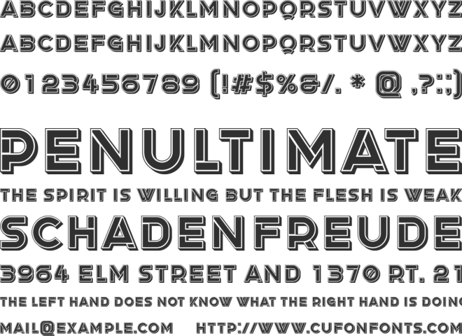 Depot Filled font preview