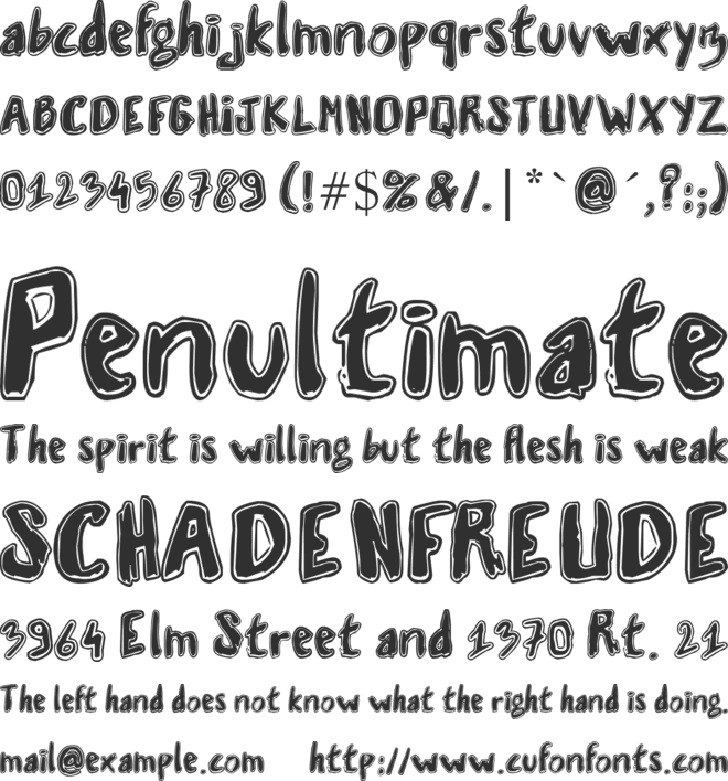Vaille font preview