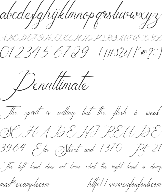 Symphonigraphy font preview