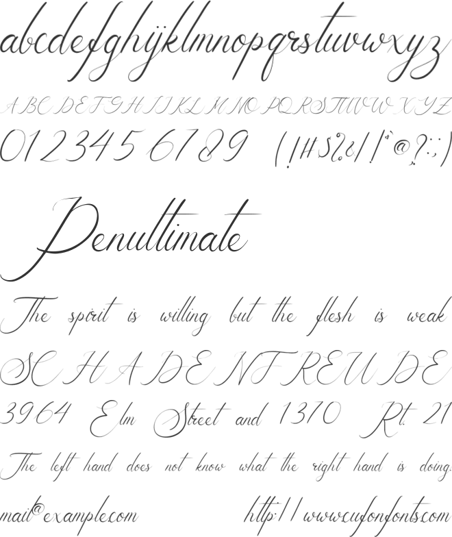 Symphonigraphy font preview