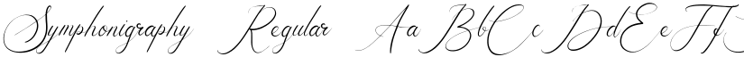 Symphonigraphy Regular font