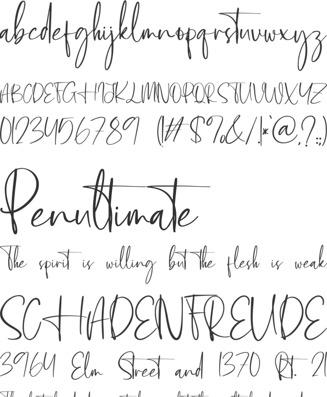Heartworld font preview