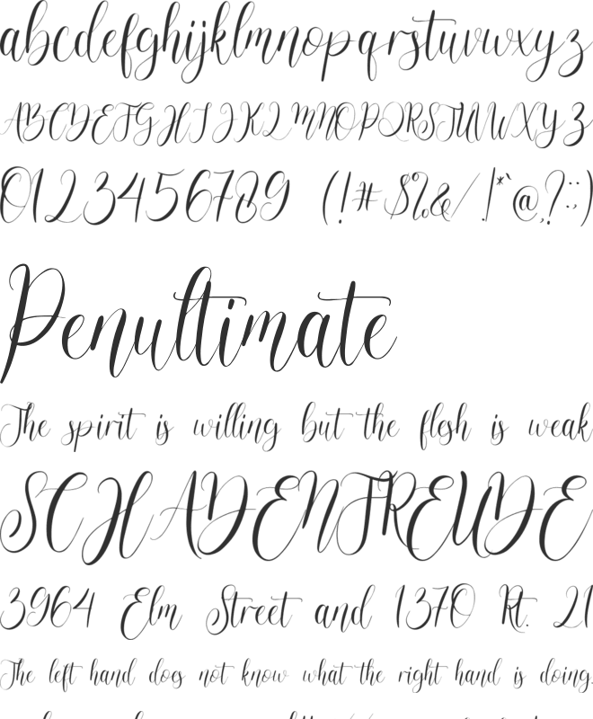Abiallyne font preview
