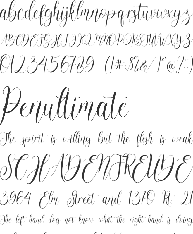 Abiallyne font preview