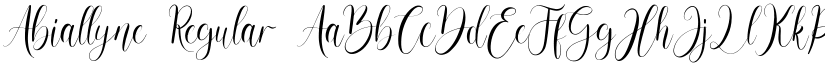 Abiallyne Regular font