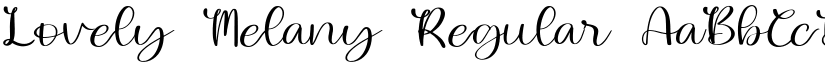 Lovely Melany Regular font