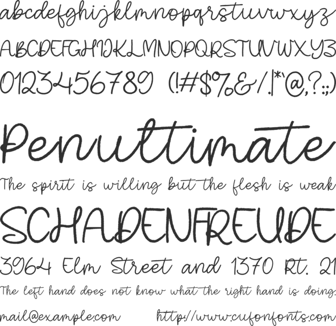 Spearmint font preview