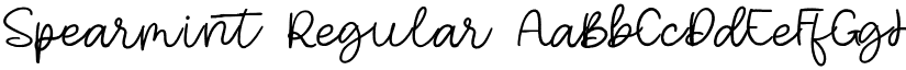 Spearmint Regular font