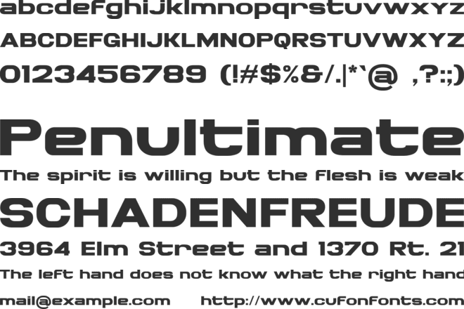 BRONSON font preview