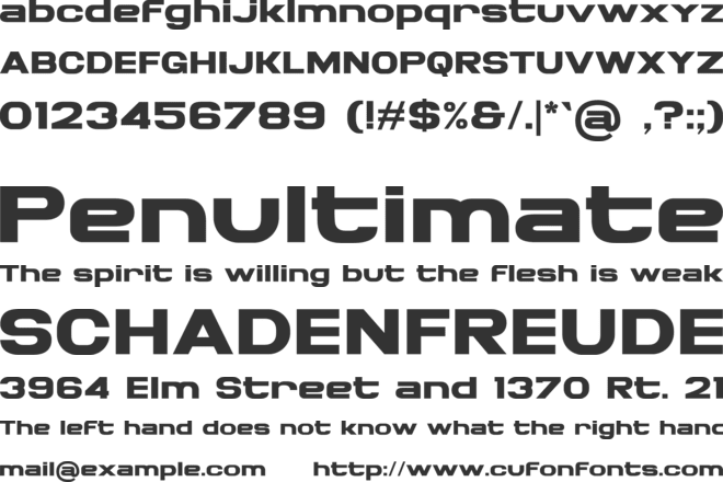 BRONSON font preview