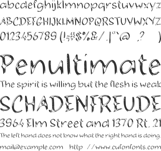 e Elingo font preview