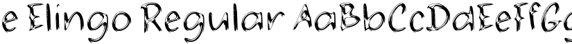 e Elingo Regular font