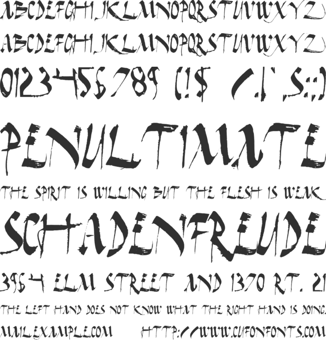 Dark Horse font preview