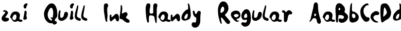 zai Quill Ink Handy Regular font