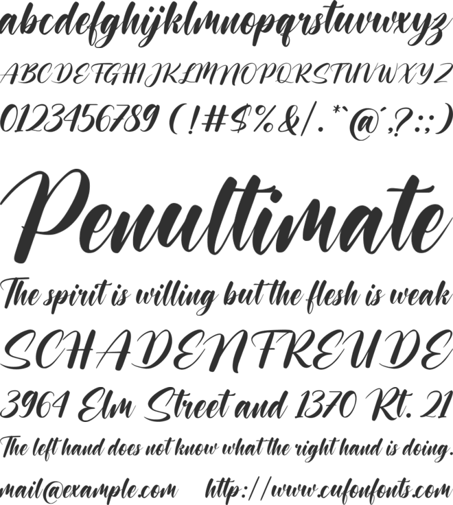 Smiling Quotes font preview