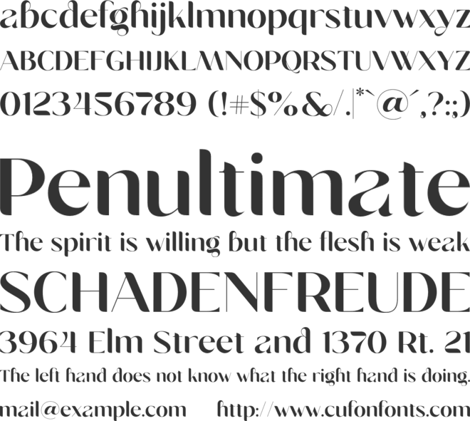 Monea Alegante font preview