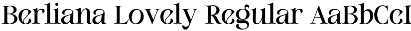 Berliana Lovely Regular font