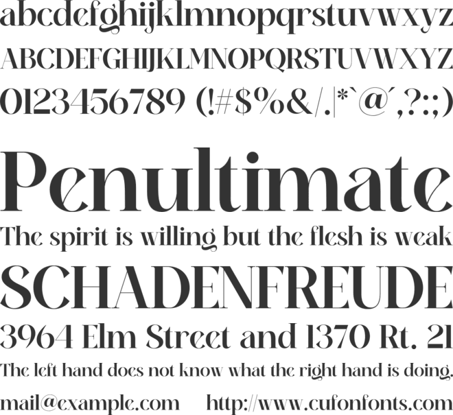 Meiland Gorgeous font preview