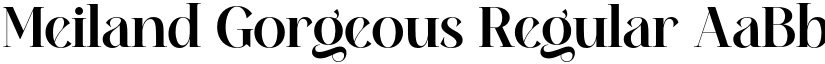 Meiland Gorgeous Regular font