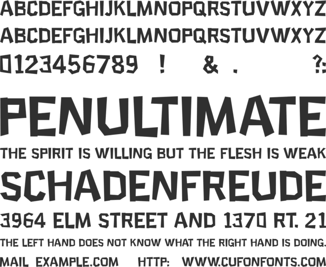 Science Project font preview
