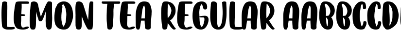 Lemon Tea Regular font