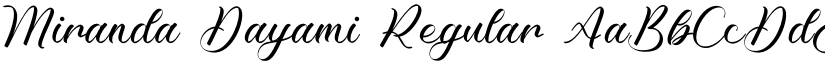 Miranda Dayami Regular font