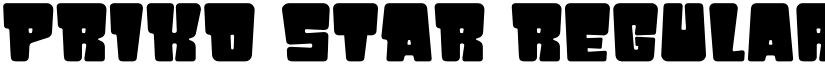 PRIKO STAR Regular font