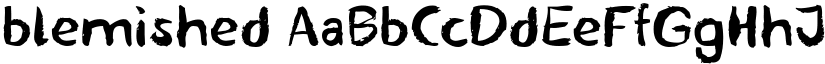 blemished font