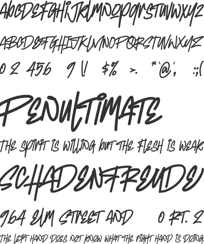 Demon Say Hi font preview