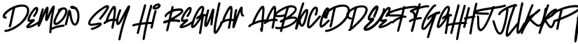 Demon Say Hi Regular font